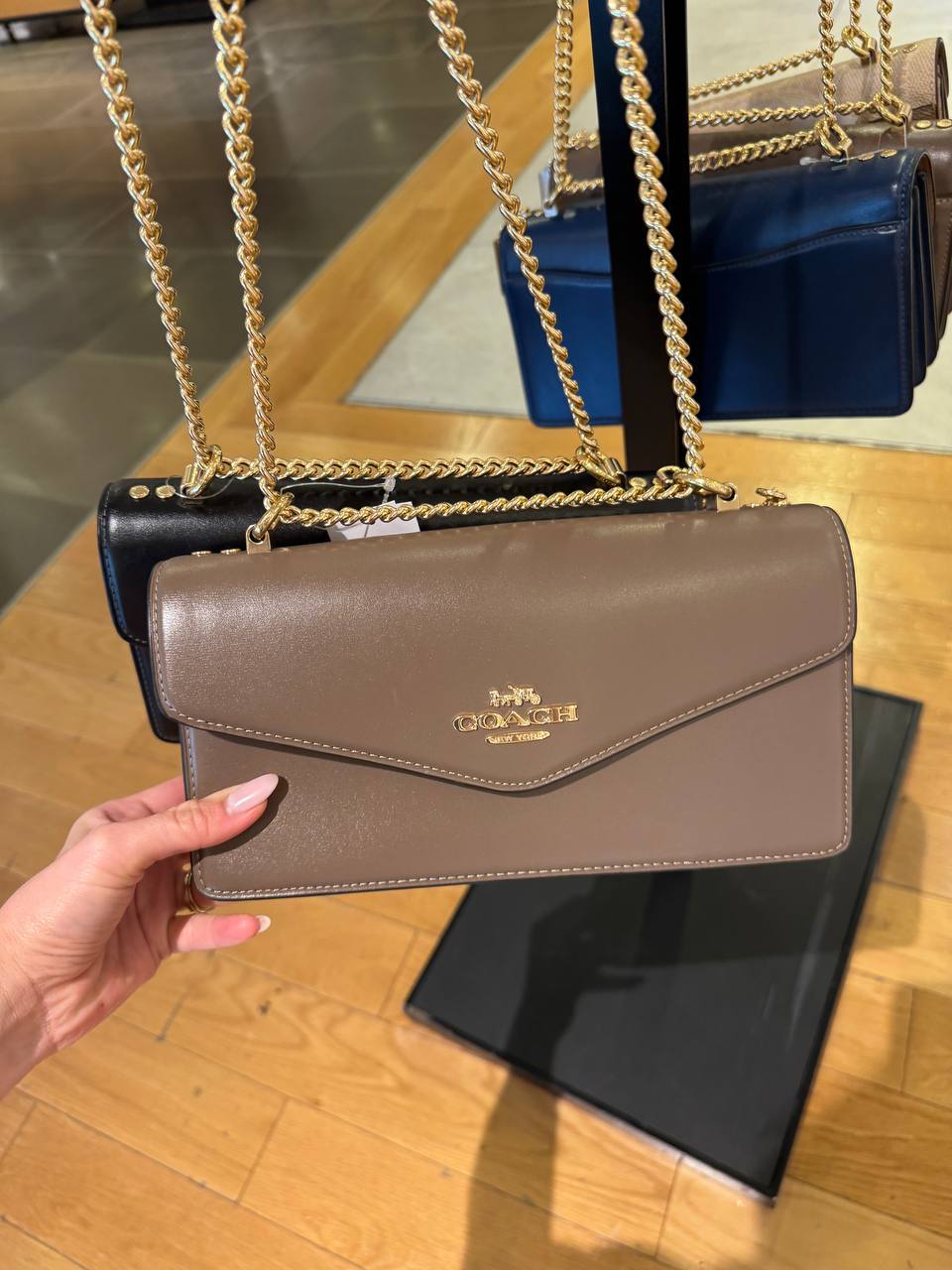 Coach Klare Envelope Crossbody Bag - Gold/Dark Stone - Hemen Teslimde