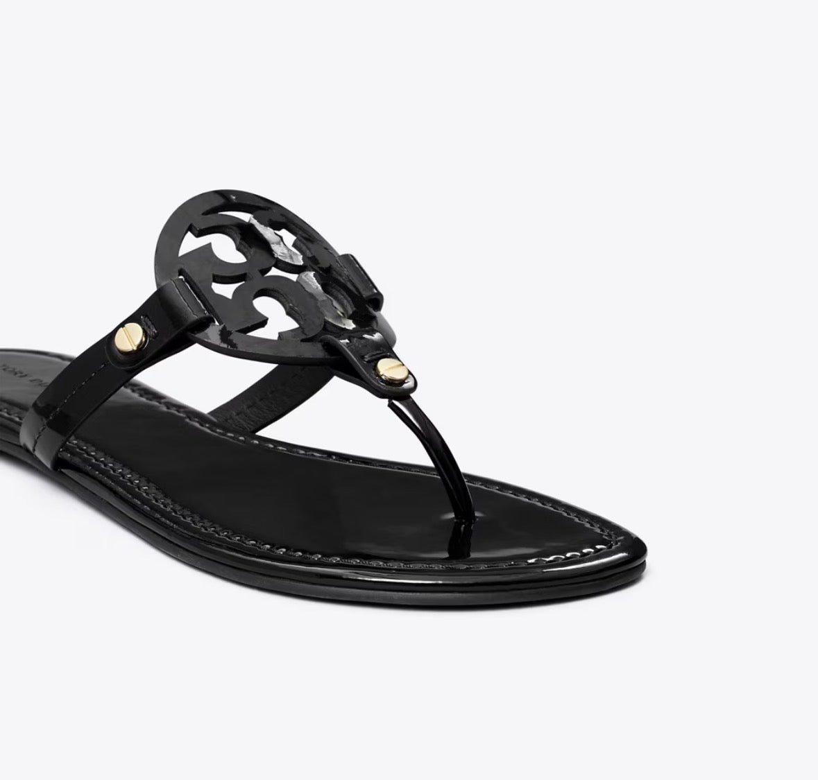 TORY BURCH MILLER PATENT SANDAL  - perfect black
