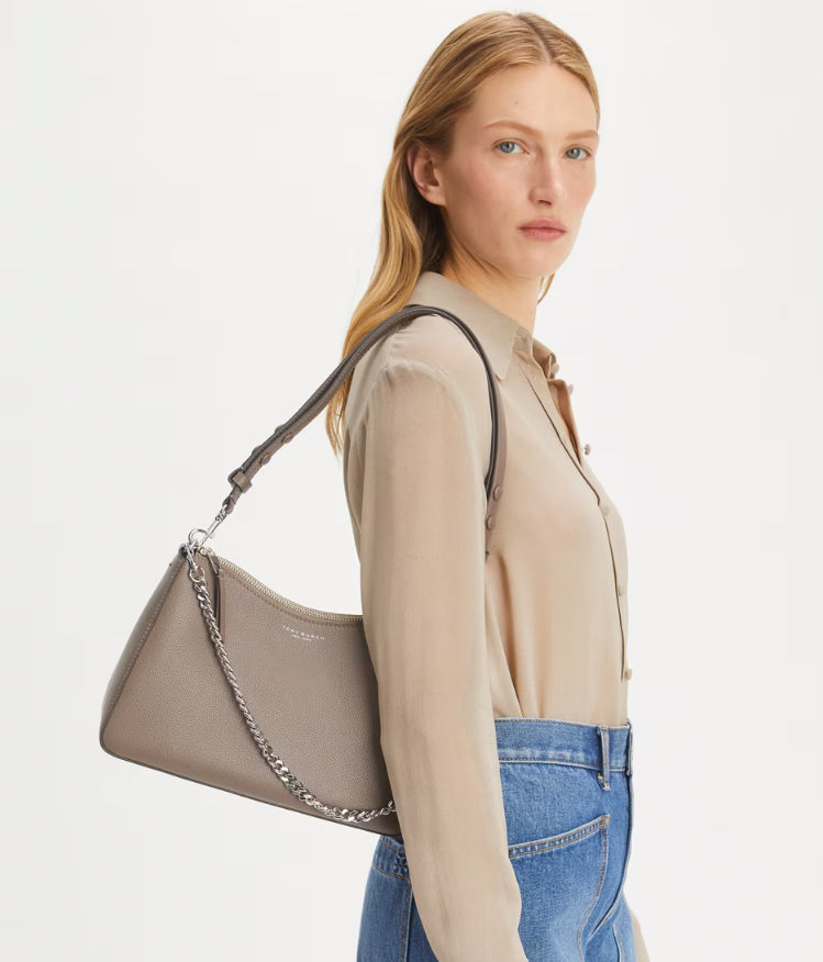 TORY BURCH PERRY SHOULDER BAG - WILD MUSHROOM