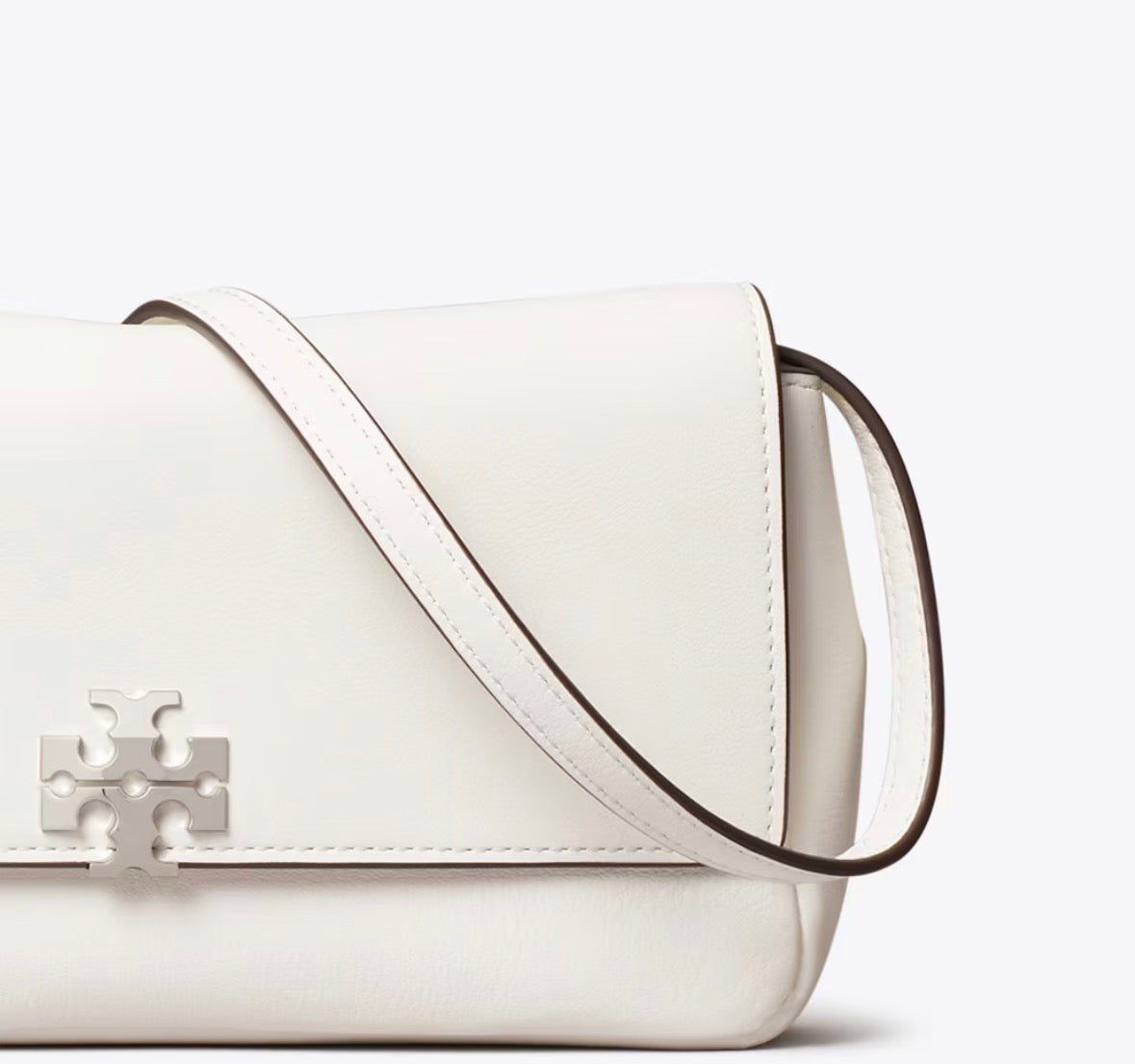 TORY BURCH CHARLIE WALLET CROSSBODY - bianco