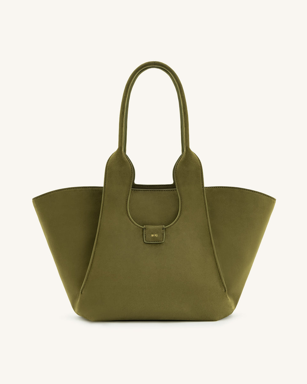 Dark Olive Faux Suede Bag JW PEI Cara Faux Suede Tote Bag Dark