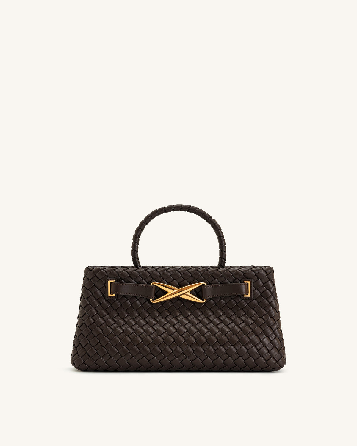 JW PEI Elora Woven Tote Bag - Dark Brown