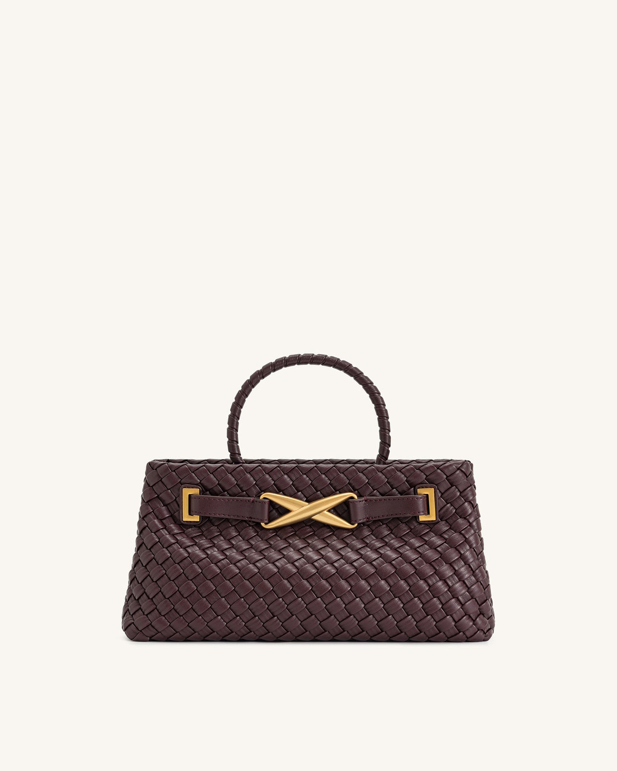 JW PEI Elora Woven Tote Bag - Deep Burgundy