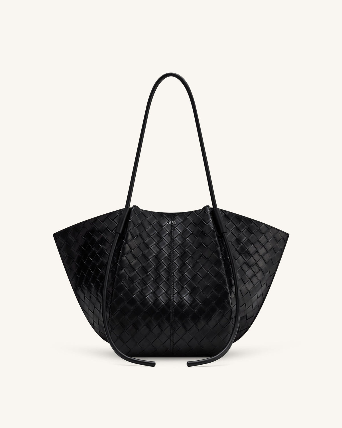 JW PEI Nala Wide Weave Texture Tote Bag - Black