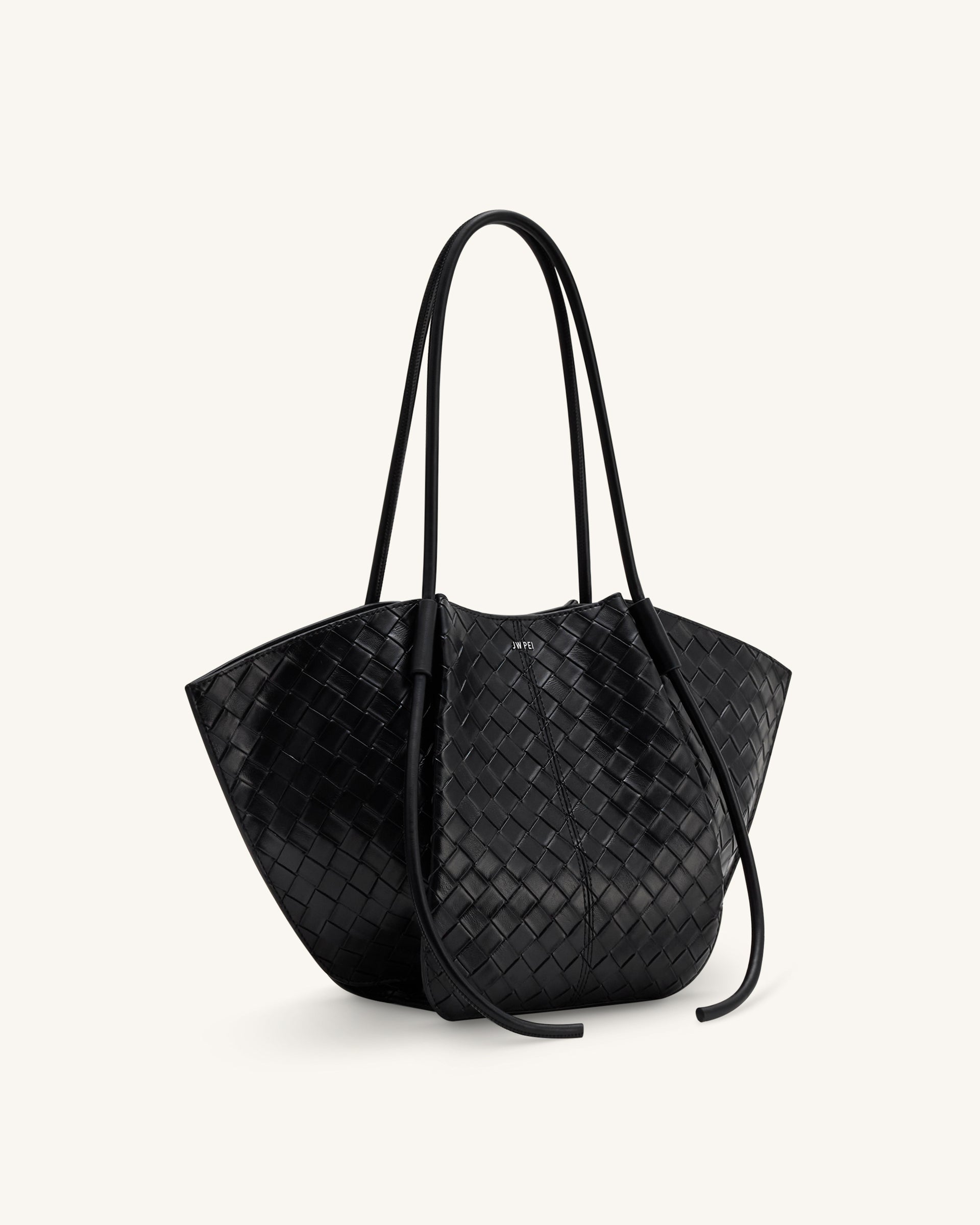 JW PEI Nala Wide Weave Texture Tote Bag - Black – Kanadadan Kapına