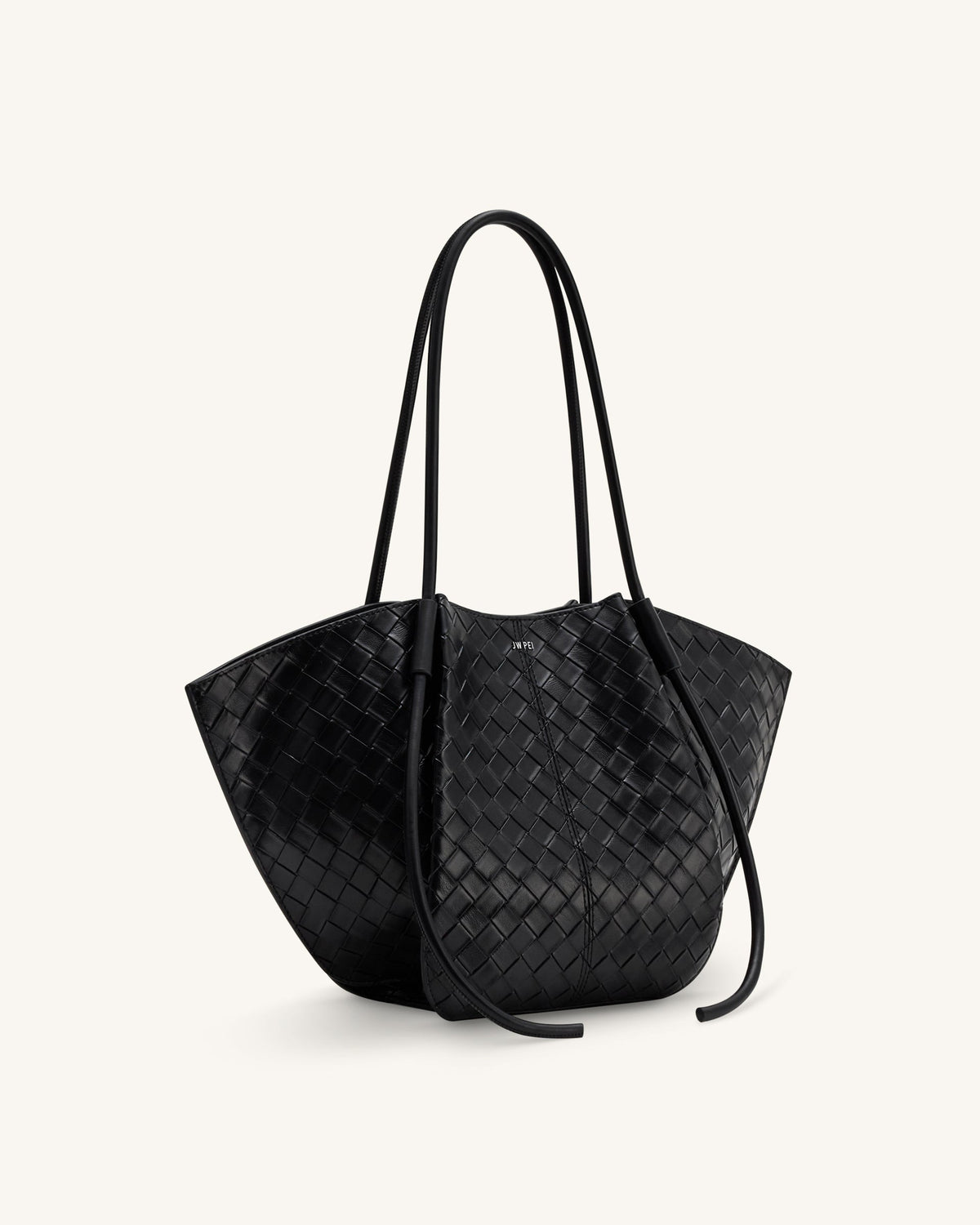 JW PEI Nala Wide Weave Texture Tote Bag - Black