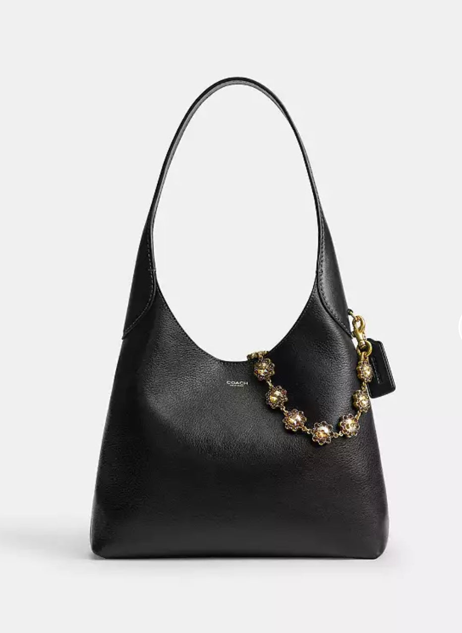 Coach Short Jewelry Chain Strap Brass/Pink Multi