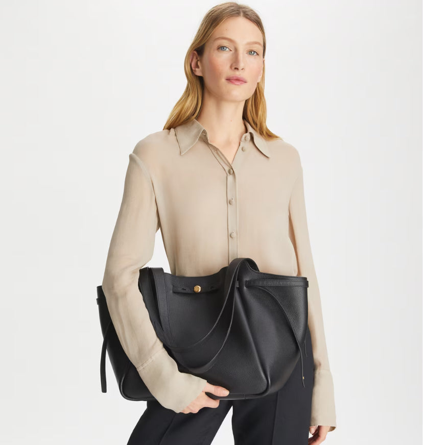 TORY BURCH ROMY TOTE - BLACK