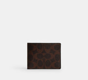 Coach Slim Billfold Wallet In Signature  - Maple
