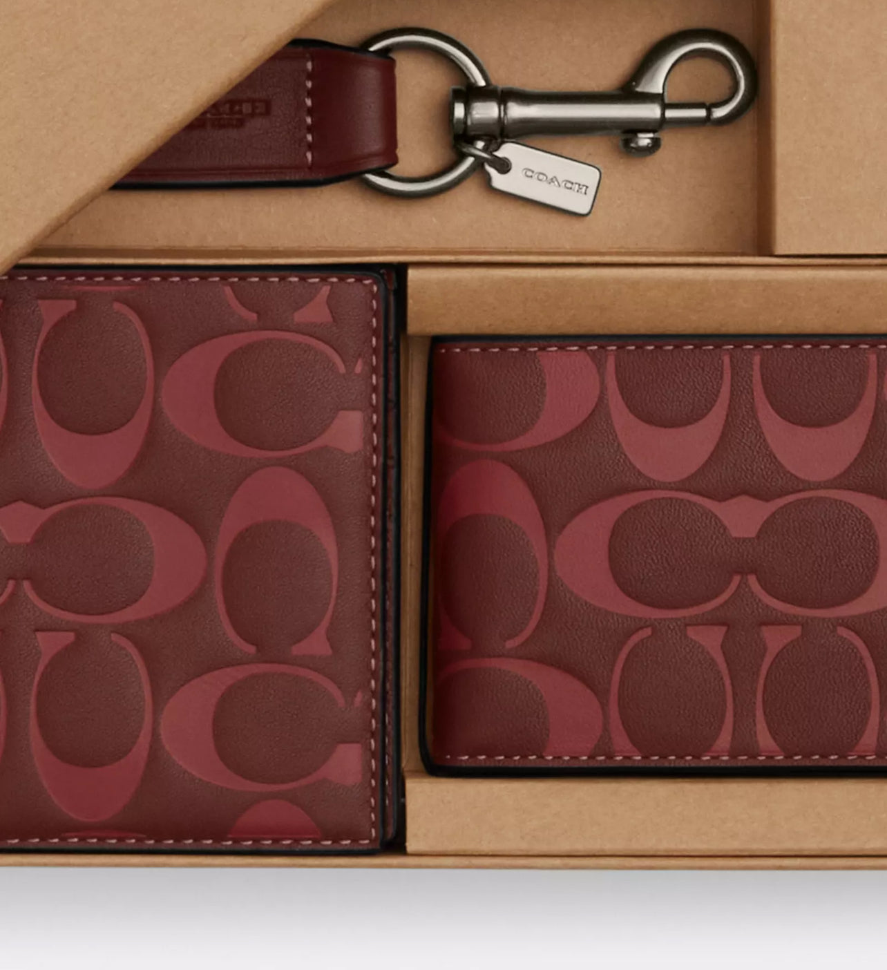 Coach Erkek Boxed Deri Cüzdan & Kartlık Set - HEMEN TESLİMDE