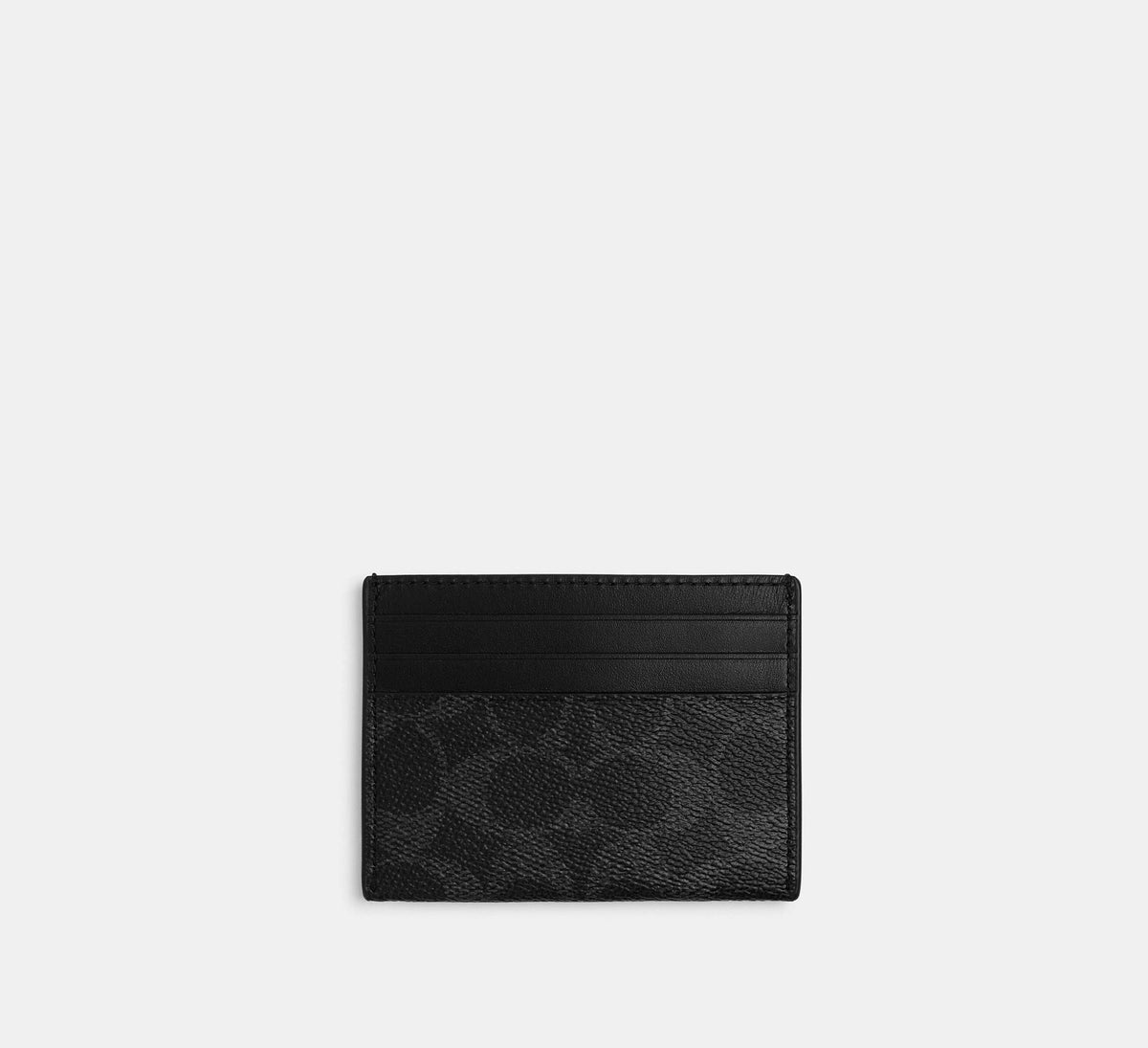 Coach Card Case In Signature -Signature /Black Signature