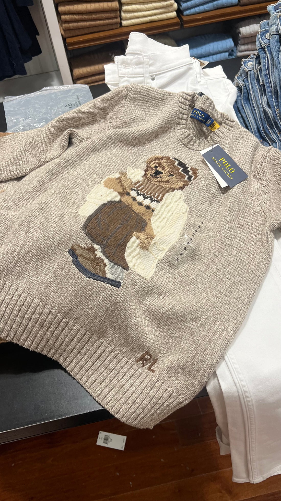 Ralph Lauren POLO BEAR COTTON-BLEND SWEATER