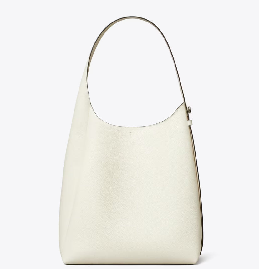 TORY BURCH ROMY HOBO BAG - LIGHT CREAM