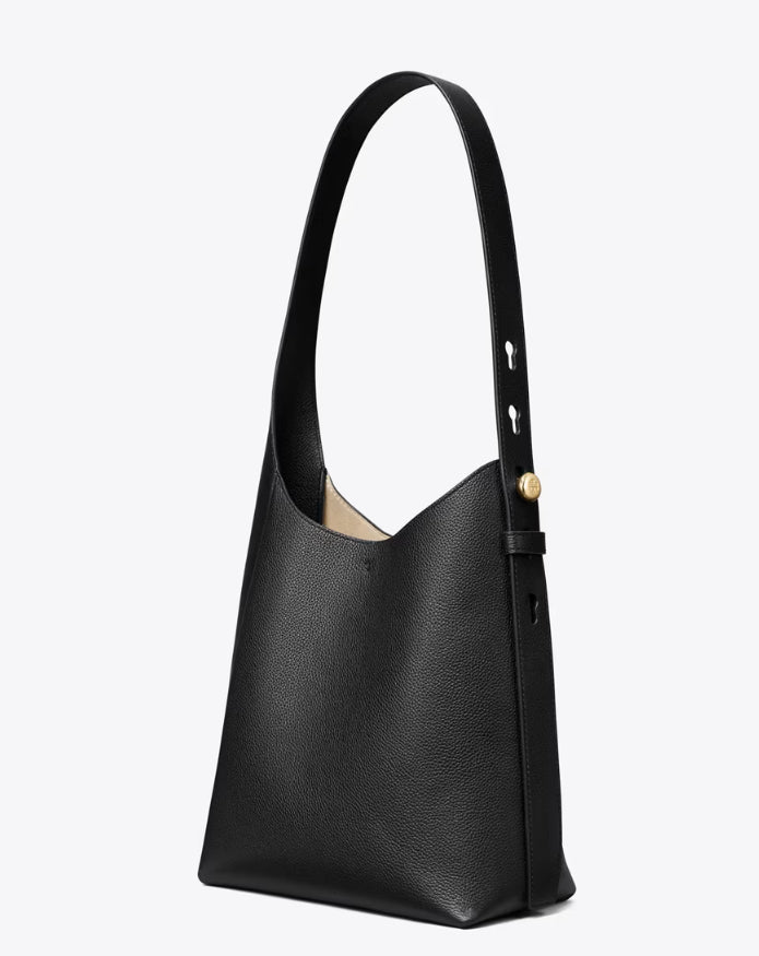 TORY BURCH SMALL ROMY HOBO BAG - BLACK