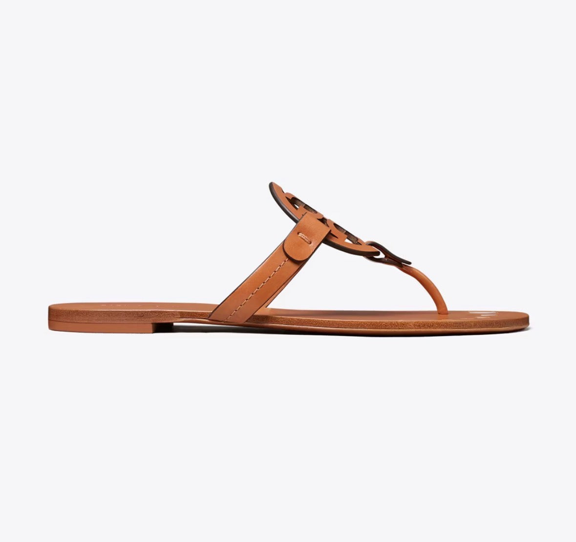 TORY BURCH MILLER NAIL POLISH SANDAL  - maple syrup