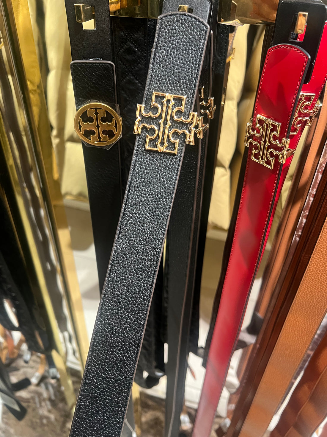 Tory Burch Siyah/ Taba Çift Taraflı Reversible Belt Kemer