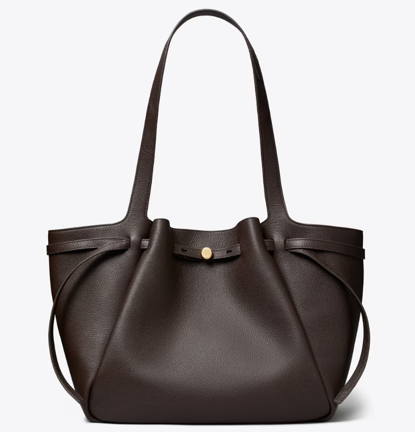 TORY BURCH ROMY TOTE BAG  - DEEP BROWN