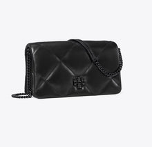 TORY BURCH KIRA DIAMOND QUILT CROSSBODY BAG  - black