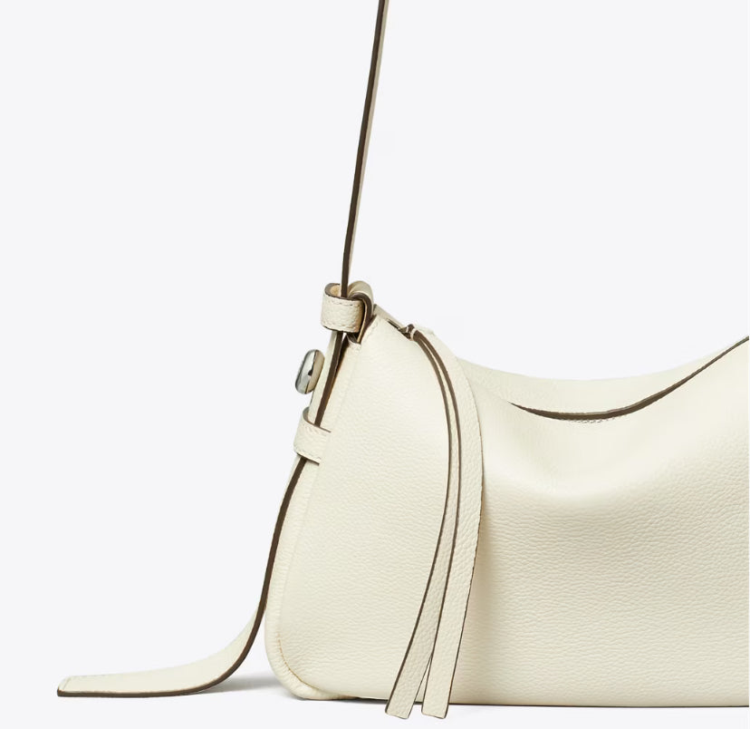 TORY BURCH SMALL ROMY SHOULDER BAG - LIGHT CREAM