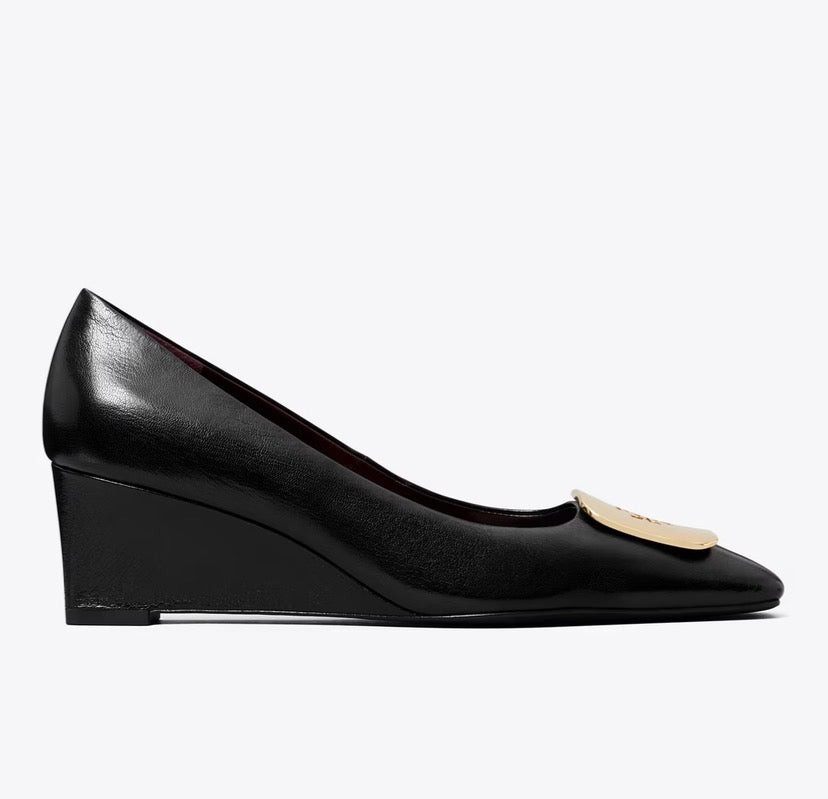 TORY BURCH GEORGIA WEDGE  -  perfect black