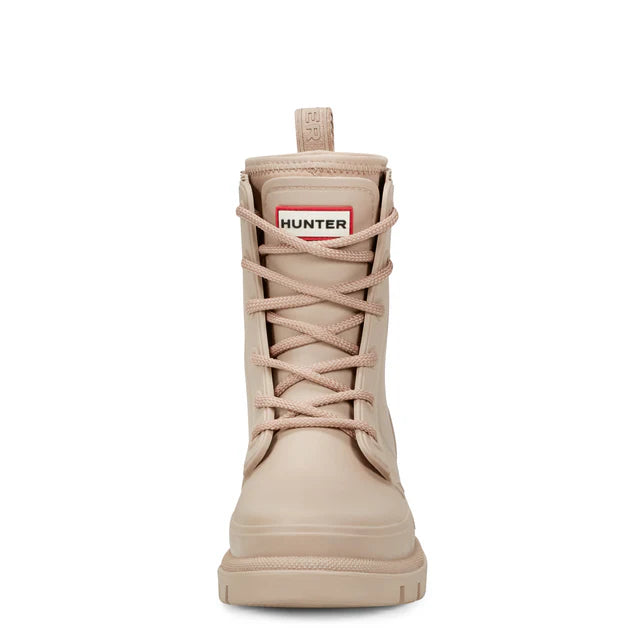 Hunter Women's Diana Waterproof Lace-Up Rain Boots - Medium Natural