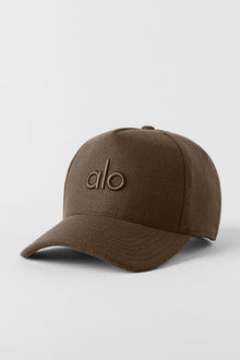 Alo Yoga Wool Blend District Trucker Hat  -  Espresso