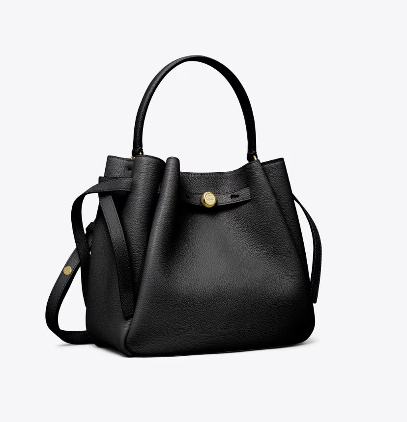 TORY BURCH ROMY BUCKET BAG - BLACK