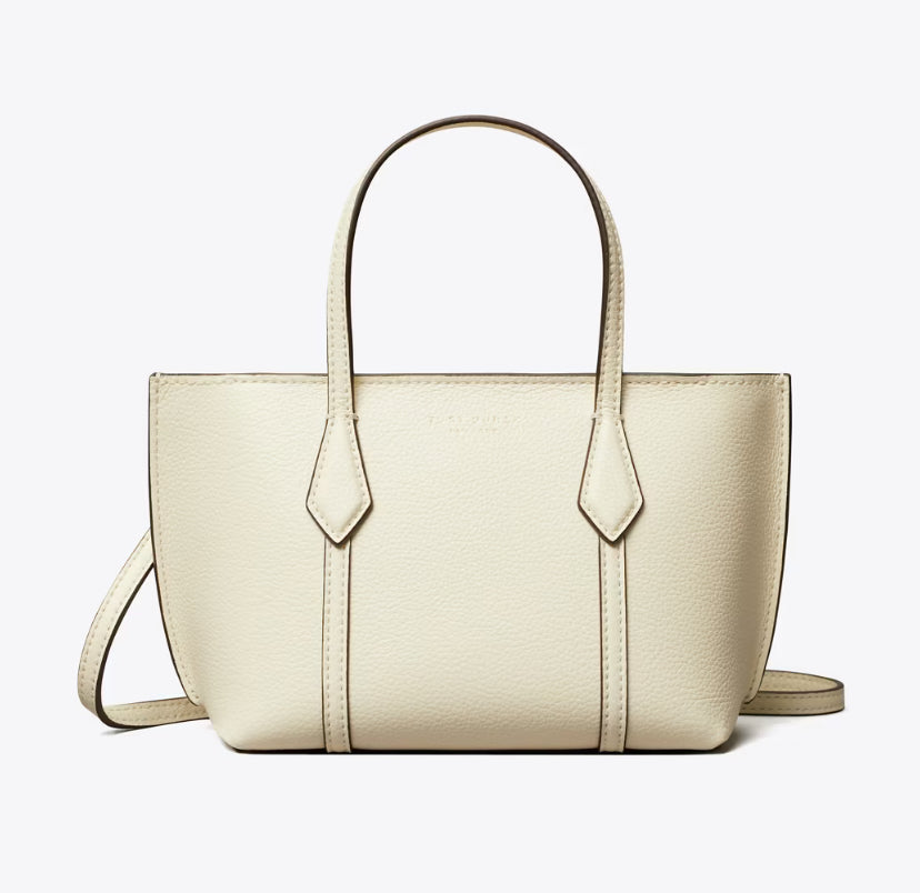 TORY BURCH MINI PERRY TOTE BAG  - WARM WHITE
