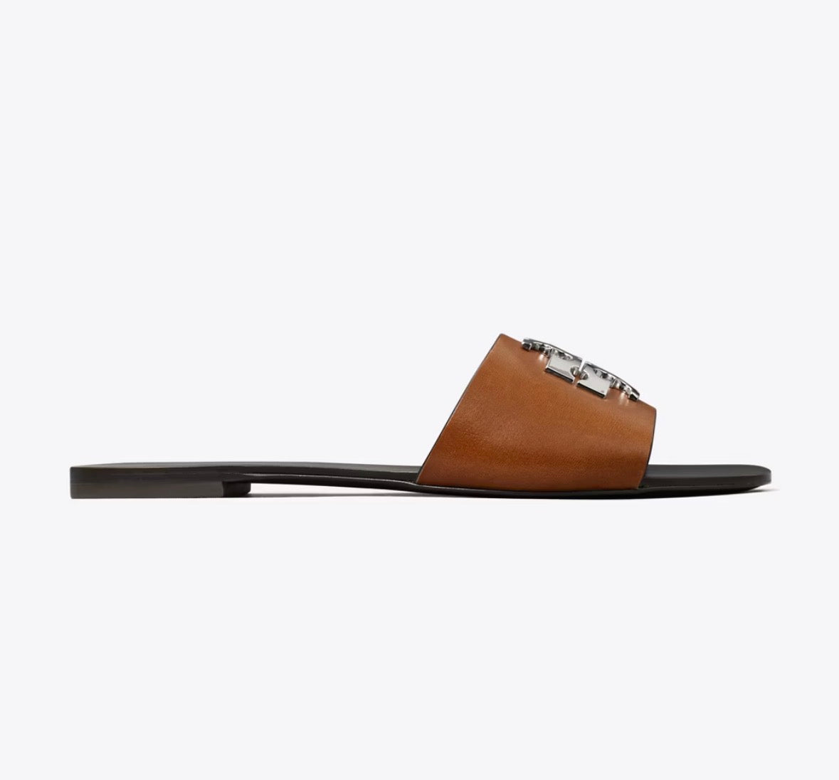 TORY BURCH CHARLIE CUOIO SLIDE  -  classic cuoio