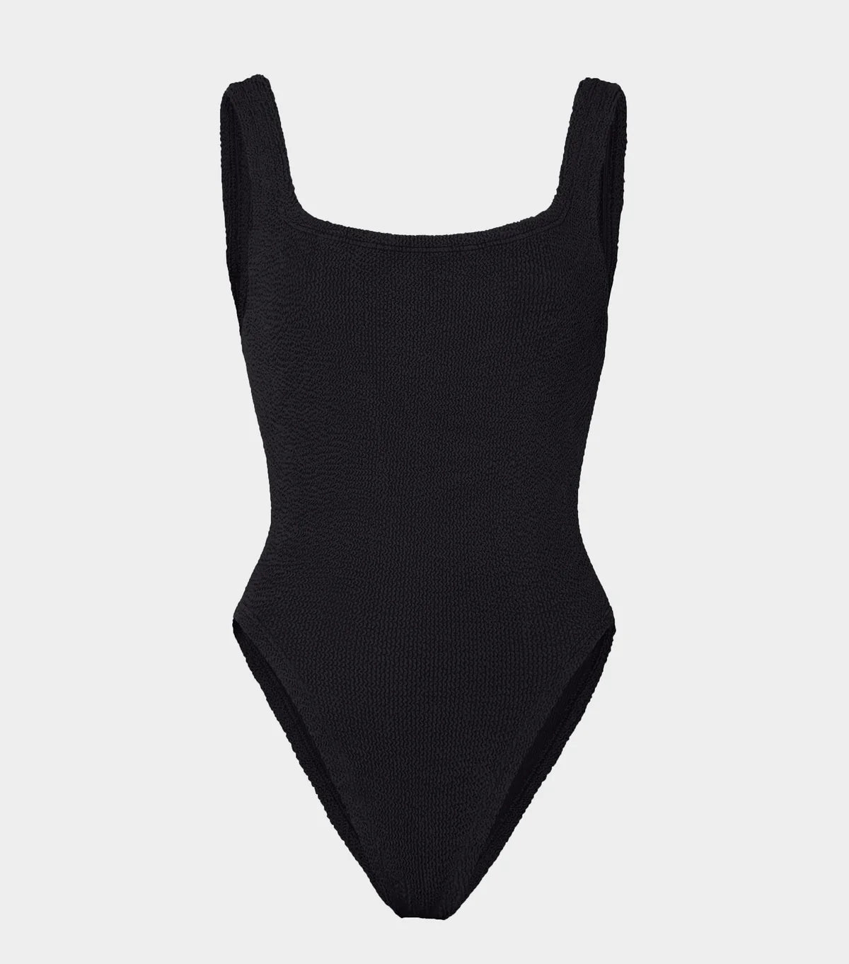 Hunza G Square Neck Swimsuit   -  Black