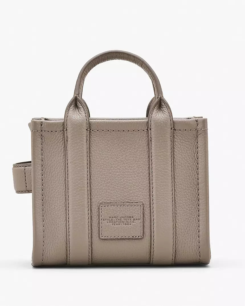 Marc Jacobs The Leather Crossbody Tote Bag- Cement - HEMEN