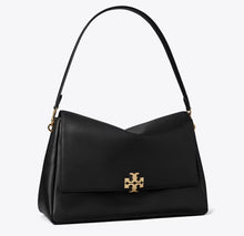 TORY BURCH LARGE CHARLIE SHOULDER BAG - black