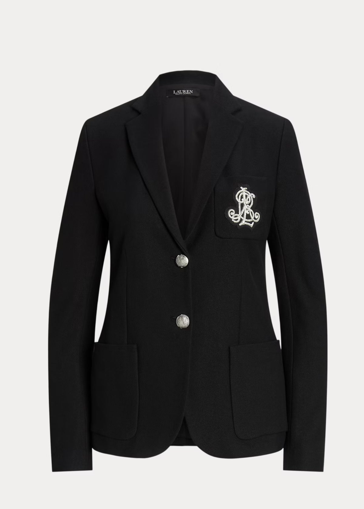 Ralph Lauren Women Bullion Jacquard Blazer  -  Polo  Black