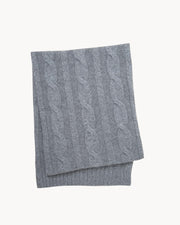 Kujten  -  Scarf Nalo unisex twisted cashmere scarf, 6-threads  -  flannel gray