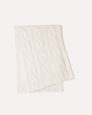 Kujten  -  Scarf Nalo unisex twisted cashmere scarf, 6-threads  -  white