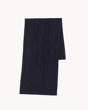 Kujten  -  Scarf Nalo unisex twisted cashmere scarf, 6-threads  -  dark navy blue