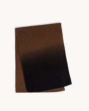 Kujten  -  Scarf Daizy Dip Dye dip dye off-gauge cashmere scarf, 2-threads  - spicy brown