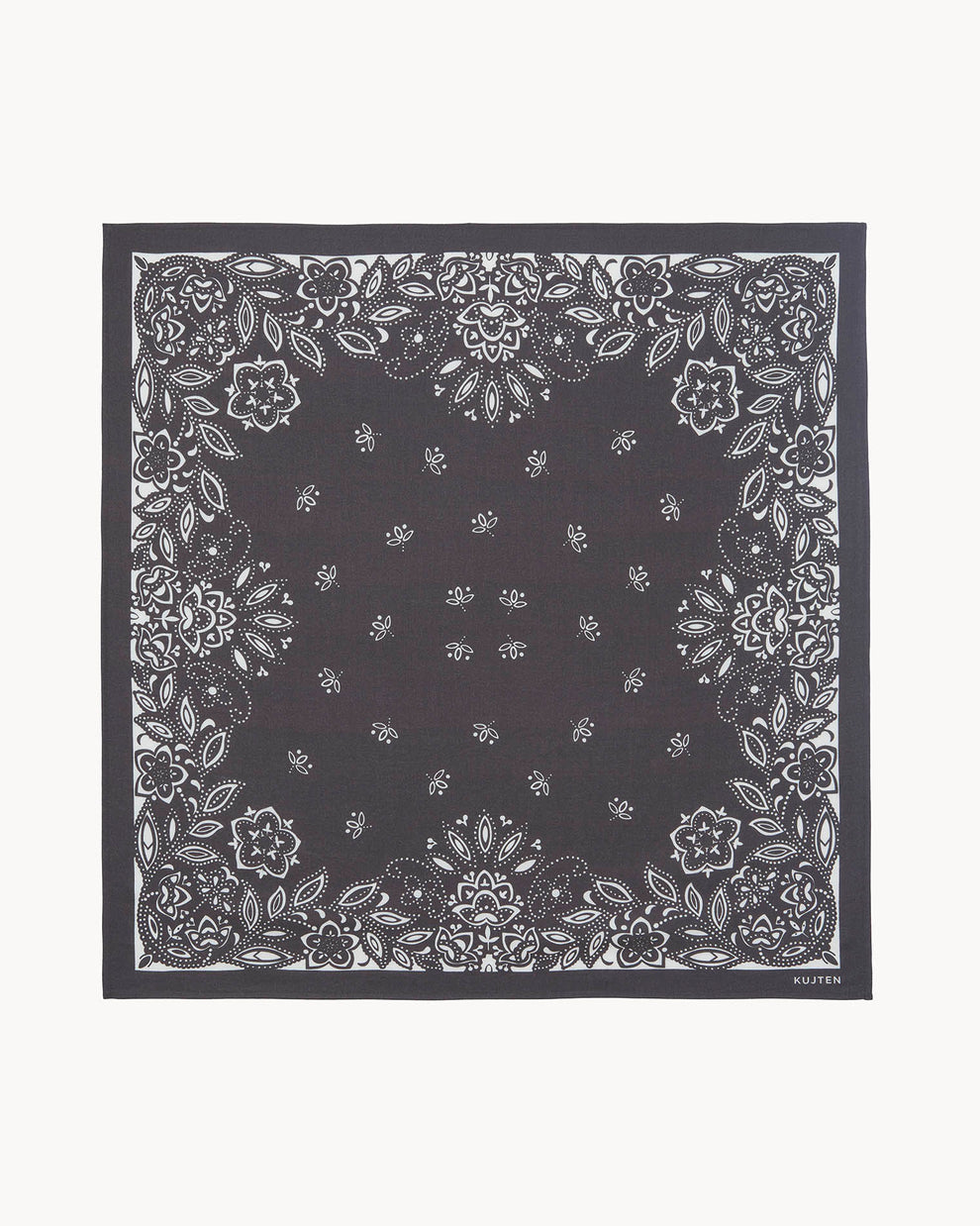 Kujten- Large Bandana Helia Silk-Cashmere Large Bandana-Brown