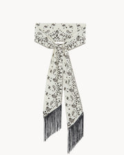 Kujten  -  Scarf Lera Bandana Woven cashmere & silk scarf  -  white