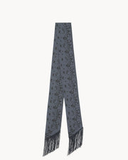 Kujten  -  Scarf Lera Bandana Woven cashmere & silk scarf  -  flannel gray