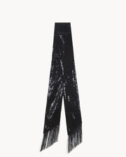 Kujten  -  Scarf Lera Sequins Woven cashmere & silk scarf  - black