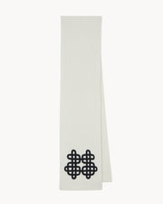 Kujten  -  Scarf Rugby Printed cashmere scarf, 4 threads  - organic black