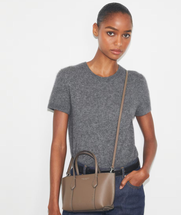 TORY BURCH MINI PERRY TOTE - WILD MUSHROOM