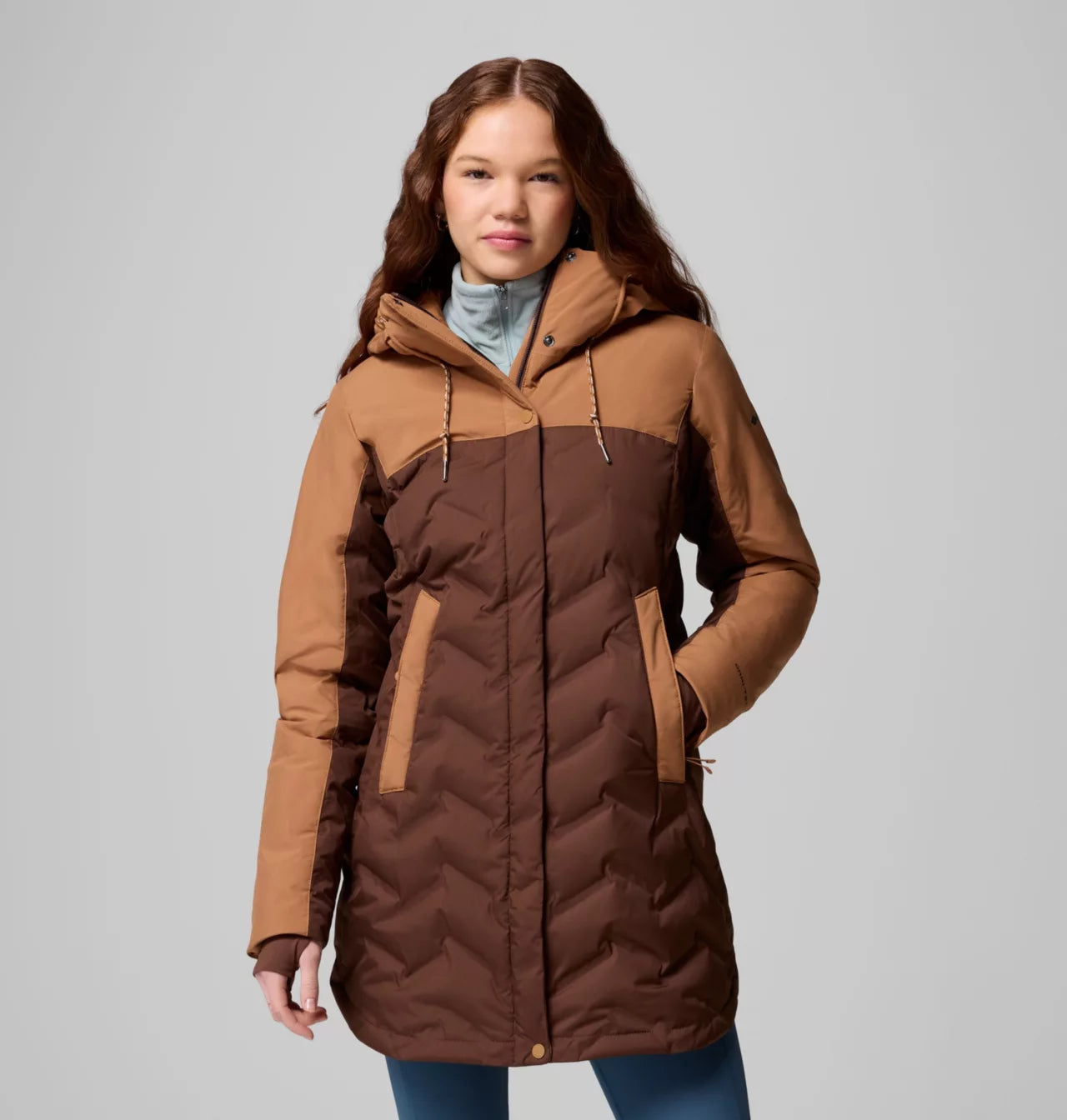 Columbia Women's Mountain Croo™ III Mid Down Jacket - Tobacco, Camel Brown
