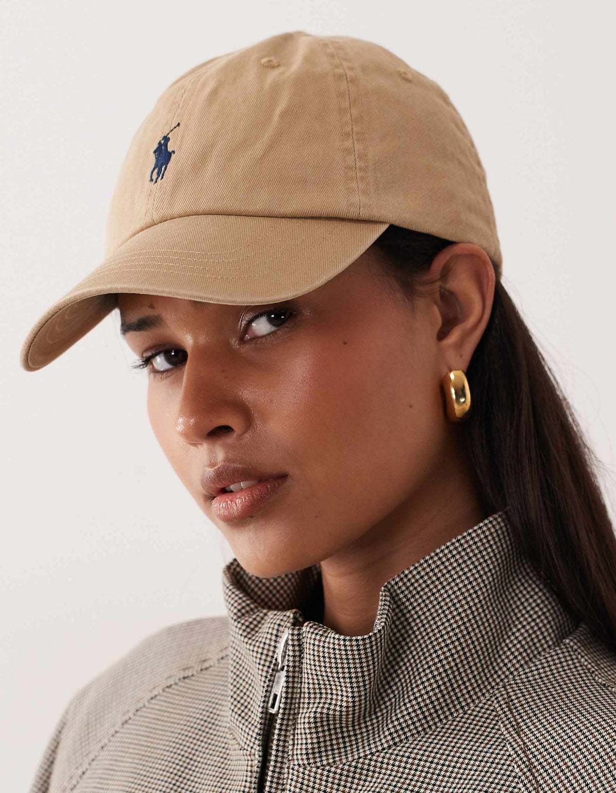 Ralph Lauren The Iconic Cotton Chino Ball Cap  -  Tan/Newport Navy
