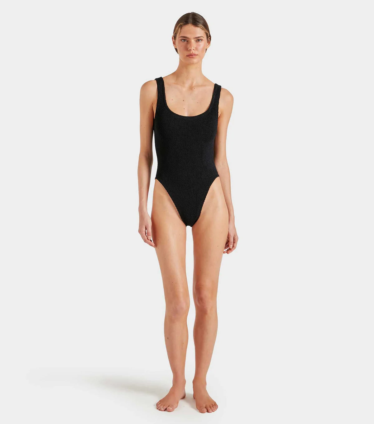 Hunza G Square Neck Swimsuit Black