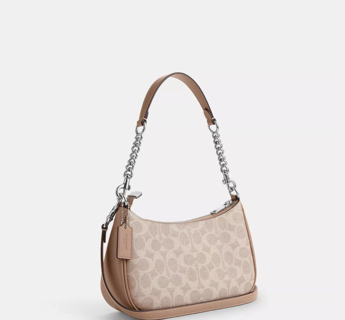 Coach Teri Shoulder Bag In Signature - Silver Sand Taupe