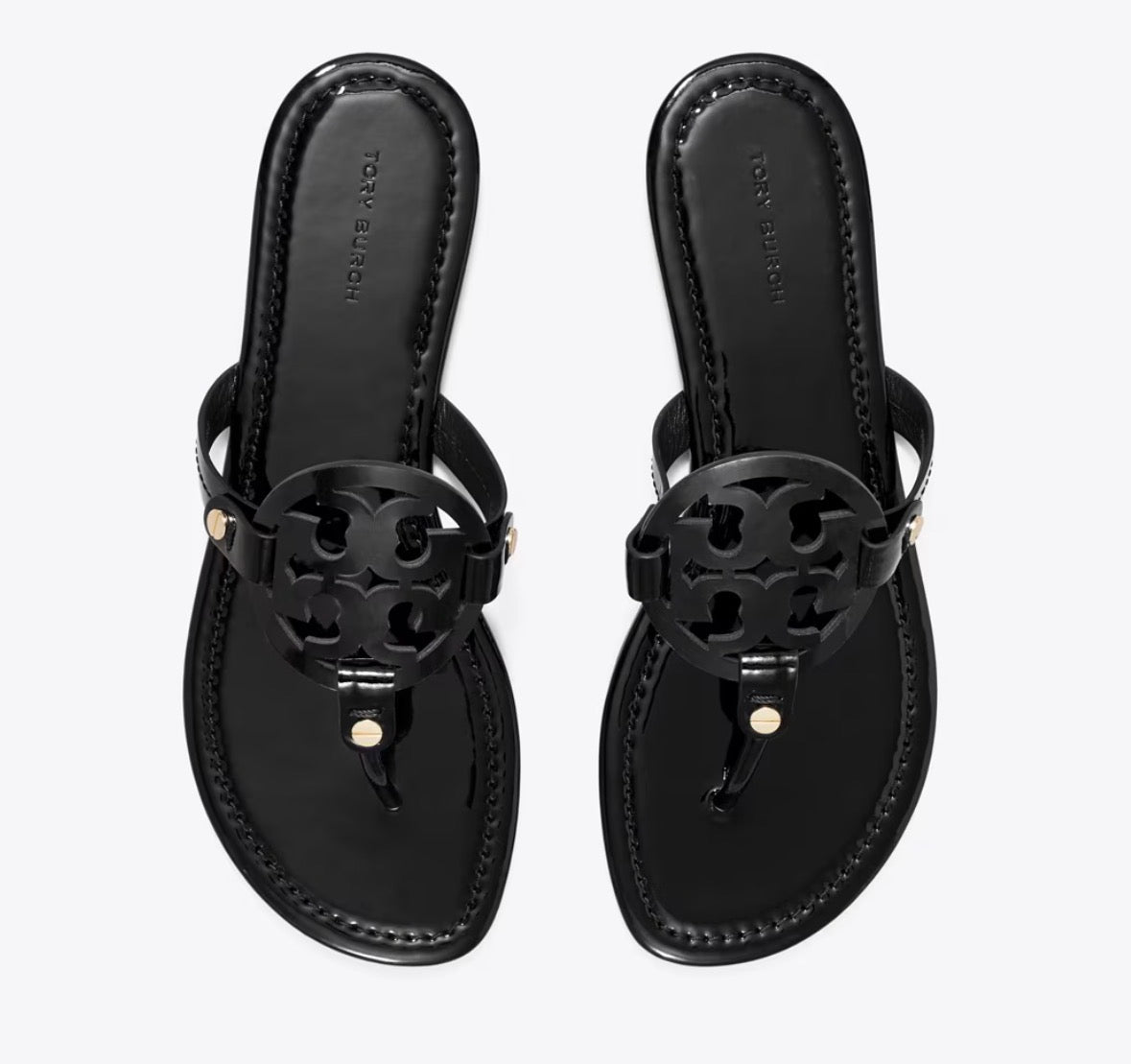 TORY BURCH MILLER PATENT SANDAL  - perfect black