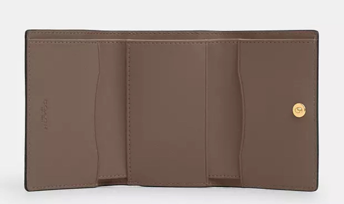 Coach Micro Wallet - Gold/Dark Stone