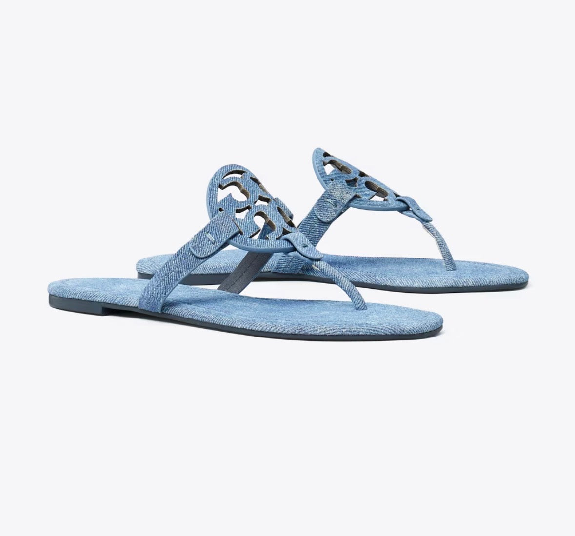 TORY BURCH MILLER SUEDE SANDAL  -  dark denim